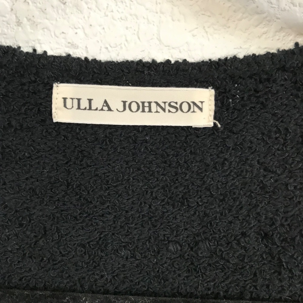 Ulla Johnson Womens Astras Fringe Cardigan Sz S Black 100% Cotton Open Front - Picture 5 of 7